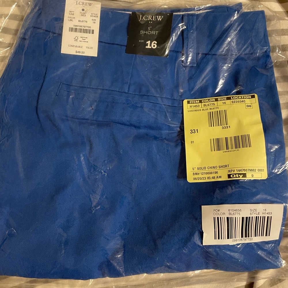 J. Crew Blue Chinos Classic Style 5’ shorts